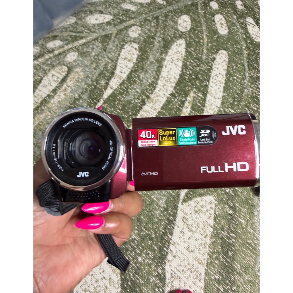 JVC Everio GZ-E100RU Full HD Camcorder 40x Optical Zoom Red Digital Video Camera